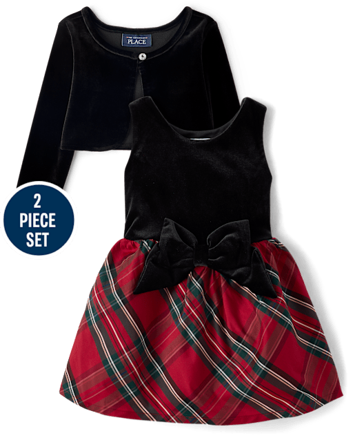 Toddler Girls Plaid 2-Piece Outfit Set
