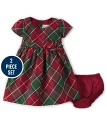 Baby Girls Matching Family Plaid Dress - Holiday Traditions