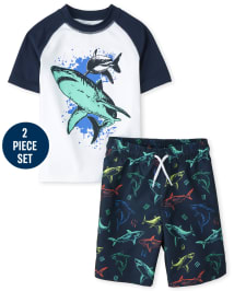 Shark discount swimsuit boy