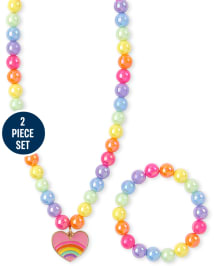 Girls rainbow necklace hotsell