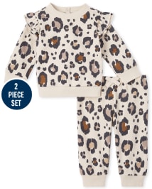 Baby Girls Leopard 2-Piece Playwear Set