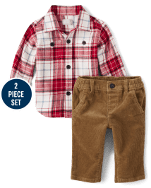 Baby boy sales flannel outfit