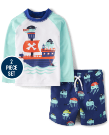 Sol Angeles Baby Waves L/S Rashguard in Navy - FINAL SALE
