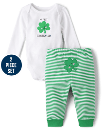 Ensemble de vêtements de jeu 2 pièces pour la Saint-Patrick de Bébé First