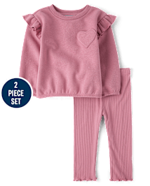 Toddler Girls Heart 2-Piece Outfit Set