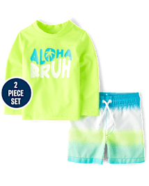 bébé et tout-petit, garçon Aloha Bruh Rashguard Maillot de bain