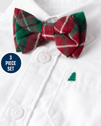 Baby Boys Matching Family Plaid 3-Piece Outfit Set- A Royal Christmas