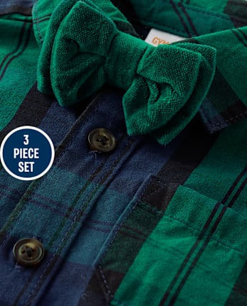 Baby Boys Dad And Me Plaid Outfit Set - Nutcracker