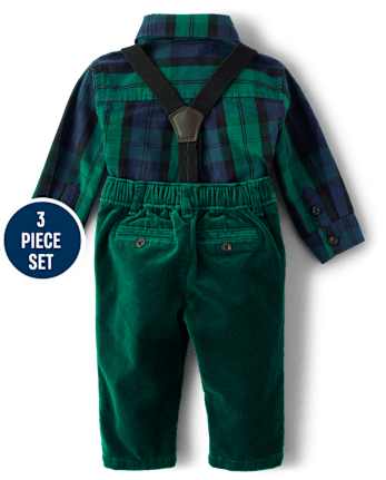 Baby Boys Dad And Me Plaid Outfit Set - Nutcracker