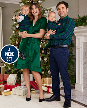 Baby Boys Dad And Me Plaid Outfit Set - Nutcracker