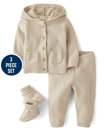 Unisex Baby Sweater Cardigan 3-Piece Outfit Set - Homegrown by Gymboree