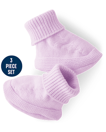 Baby Girls Cable Knit Sweater 3-Piece Outfit Set - Homegrown by Gymboree