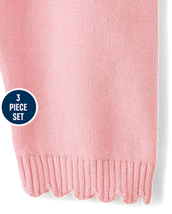 Baby Girls Embroidered Sweater 3-Piece Outfit Set - Homegrown by Gymboree