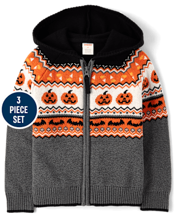 Boys Fairisle 3-Piece Outfit Set - Halloween