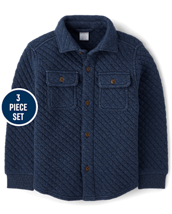 Boys Embroidered Polar Animals 3-Piece Outfit Set - First Frost