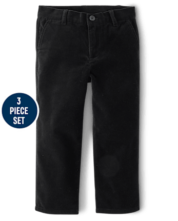 Boys Velvet Suit 3-Piece Outfit Set - Royal Christmas