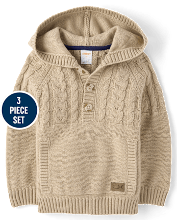 Boys Garment Dyed 3-Piece Outfit Set - Driftwood Bay