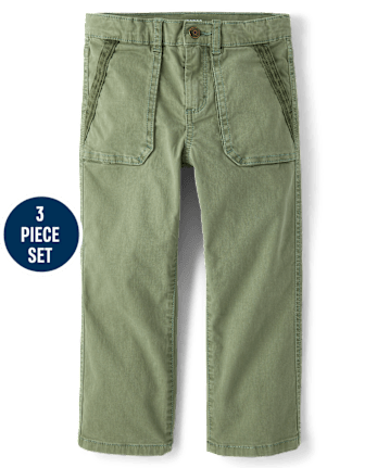 Boys Garment Dyed 3-Piece Outfit Set - Driftwood Bay