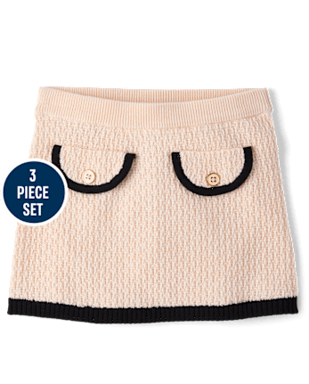 Girls Contrast 3-Piece Outfit Set - Petit Paris