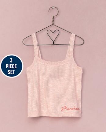 Girls Glitter Flutter 3-Piece Outfit Set - Marchesa Mini x Gymboree