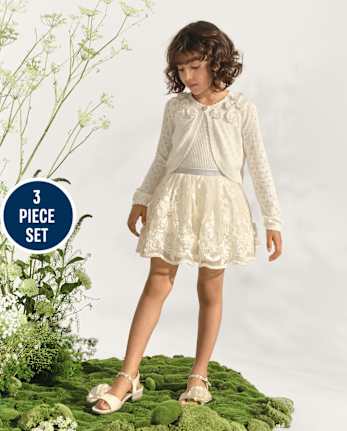 Girls Scalloped 3-Piece Outfit Set - Marchesa Mini x Gymboree