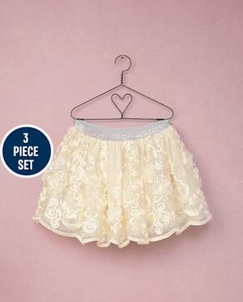 Girls Scalloped 3-Piece Outfit Set - Marchesa Mini x Gymboree