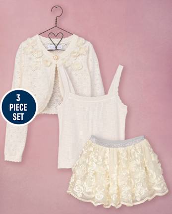 Girls Scalloped 3-Piece Outfit Set - Marchesa Mini x Gymboree