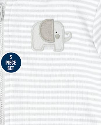 Baby Elephant Striped 3-Piece Take Me Home Set