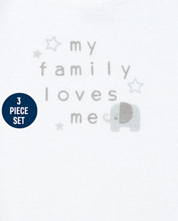 Baby Elephant Striped 3-Piece Take Me Home Set