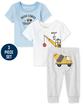 Ensemble de jeu 3 pièces Construction Trouble pour bébé garçon