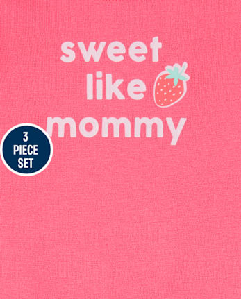 Ensemble de jeu 3 pièces fraise pour bébé fille