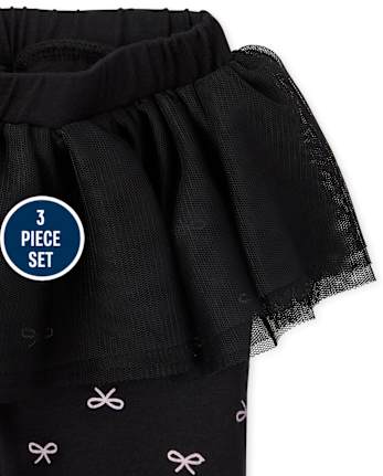 Baby Girls Mommy And Daddy 3-Piece Playwear Set