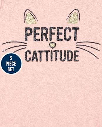 Toddler Girls Cat Outfit Set