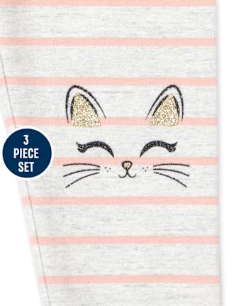 Toddler Girls Cat Outfit Set