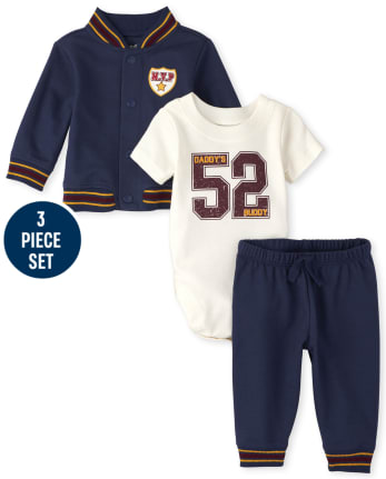 Baby Boys Varsity 3-Piece Playwear Set