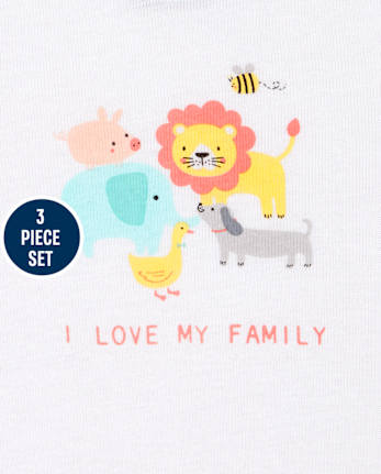 Baby Boys Animals 3-Piece Take Me Home Set