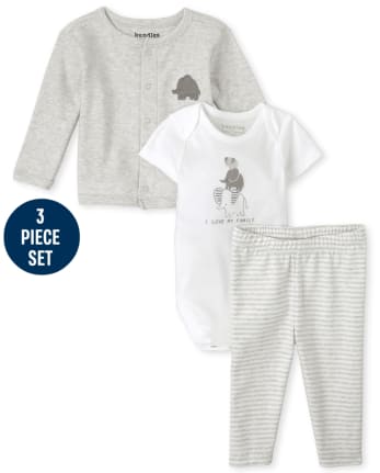 Ensemble unisexe 3 pièces Take Me Home pour bébé éléphant