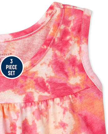 Toddler Girls Tie Dye 3-Piece Set
