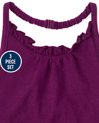 Toddler Girls Butterfly Halter 3-Piece Set