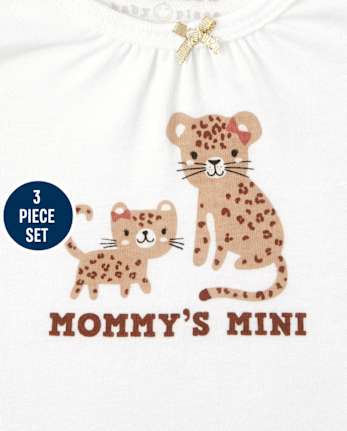 Baby Girls Leopard 3-Piece Playwear Set