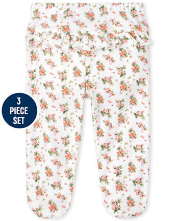 Ensemble 3 pièces Take Me Home Rose pour bébé fille