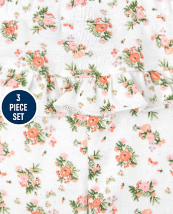 Ensemble 3 pièces Take Me Home Rose pour bébé fille