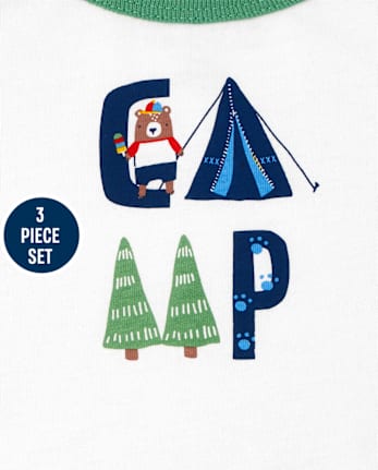 Baby Boys Bear 3-Piece Playwear Set