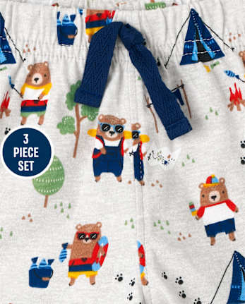Baby Boys Bear 3-Piece Playwear Set
