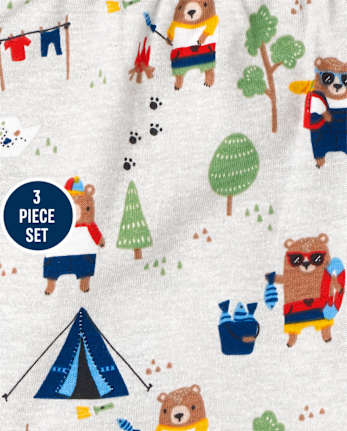 Baby Boys Bear 3-Piece Playwear Set