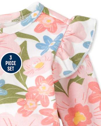 Baby Girls Floral 3-Piece Take Me Home Set