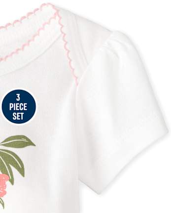 Baby Girls Floral 3-Piece Take Me Home Set