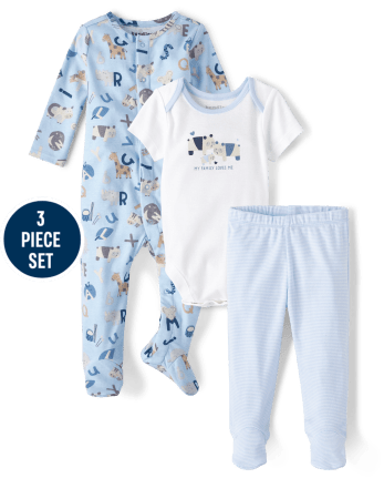 Baby Boys Animal 3-Piece Take Me Home Set