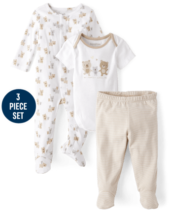 Unisex Baby Bear 3-Piece Take Me Home Set