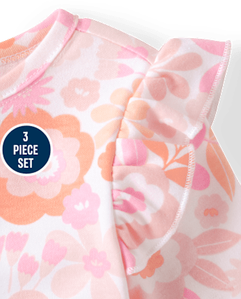 Conjunto Bebé Niña Volante Floral 3 Piezas Take Me Home